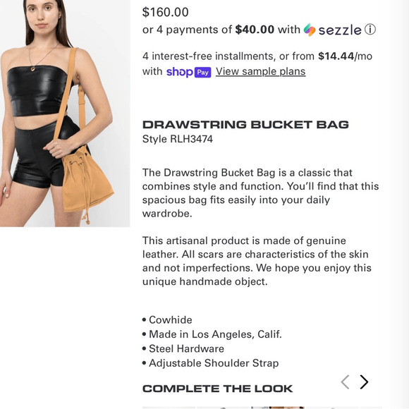Loeffler Randall Laith Woven Leather Bucket Bag | Saks Fifth  NEW! Los Angeles Apparel leather bucket bag read***